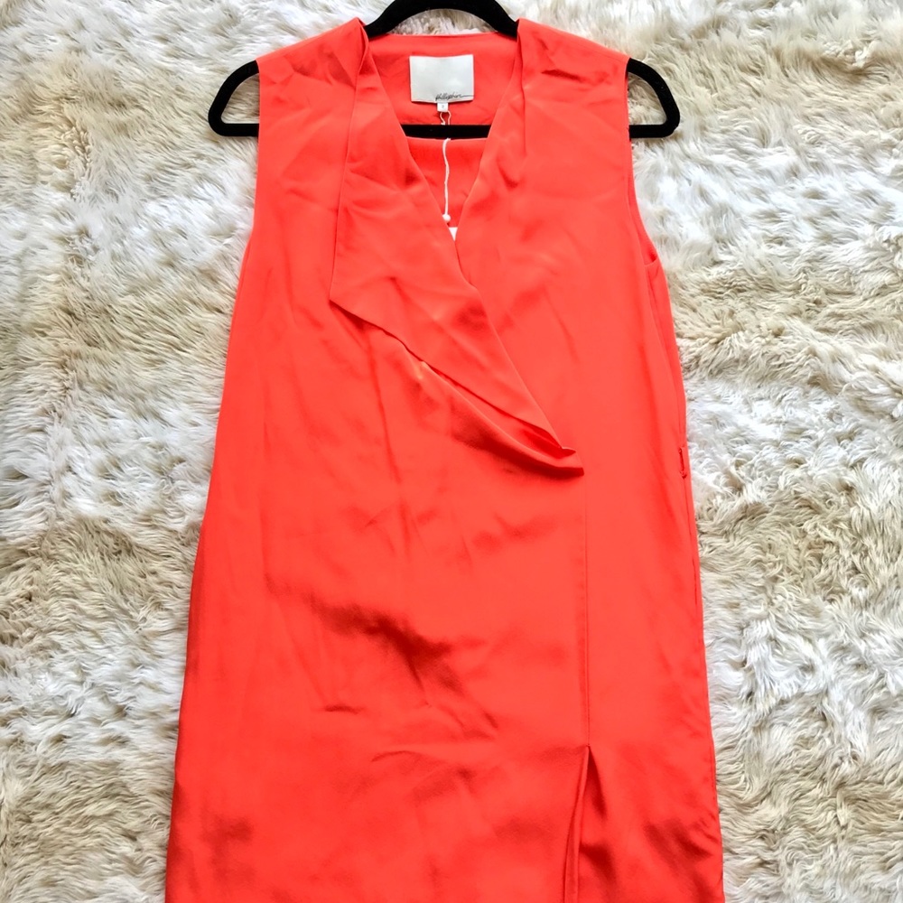 3.1 Phillip Lim Silk Poppy Red Shift Dress